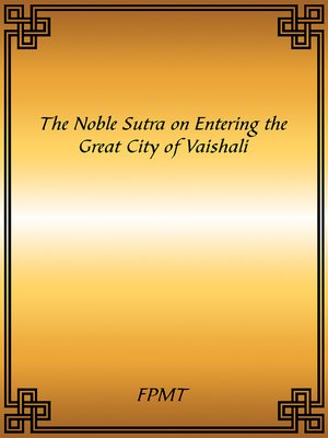 cover image of Sutra for Entering the City of Vaishali eBook